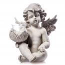 Świecznik Romantyczna Figura Siedzącego Aniołka 22 cm