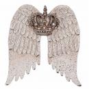 Anielskie Skrzydła Srebrna Korona Dekoracja Ściany Shabby Chic