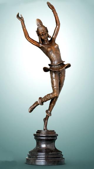 tancerka w stylu art deco figura z brązu