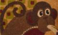 wycieraczka zabawny motyw małpka z bananem